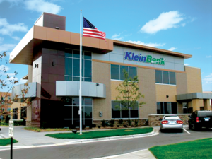 Exterior of the Maple Grove, Minn., office of KleinBank, Chaska, Minn.